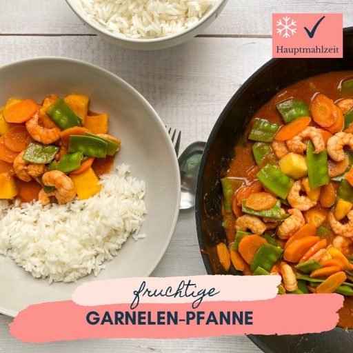 fruchtige Garnelen-Pfanne