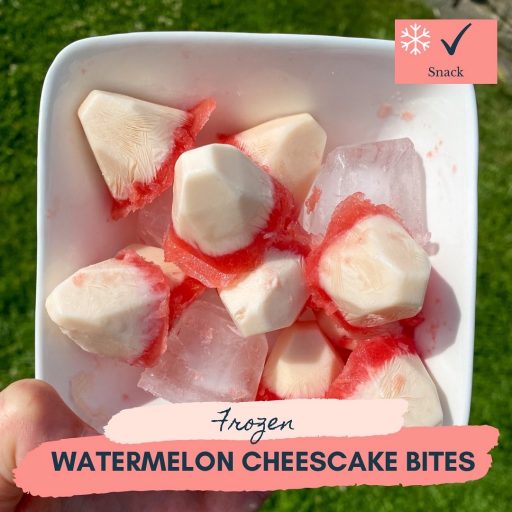 Frozen Watermelon Cheescake Bites