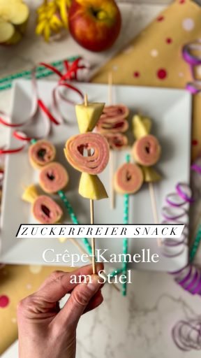 Crêpes-Kamelle am Stiel