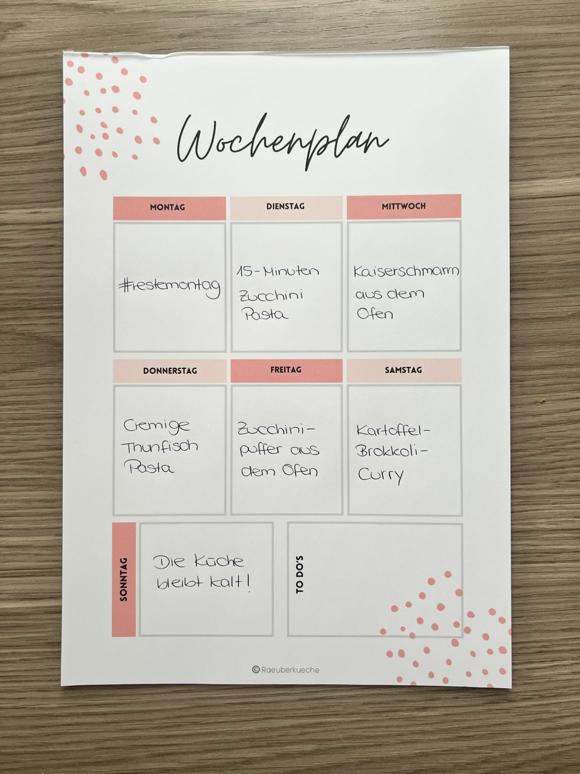 Wochenplan 5-2025